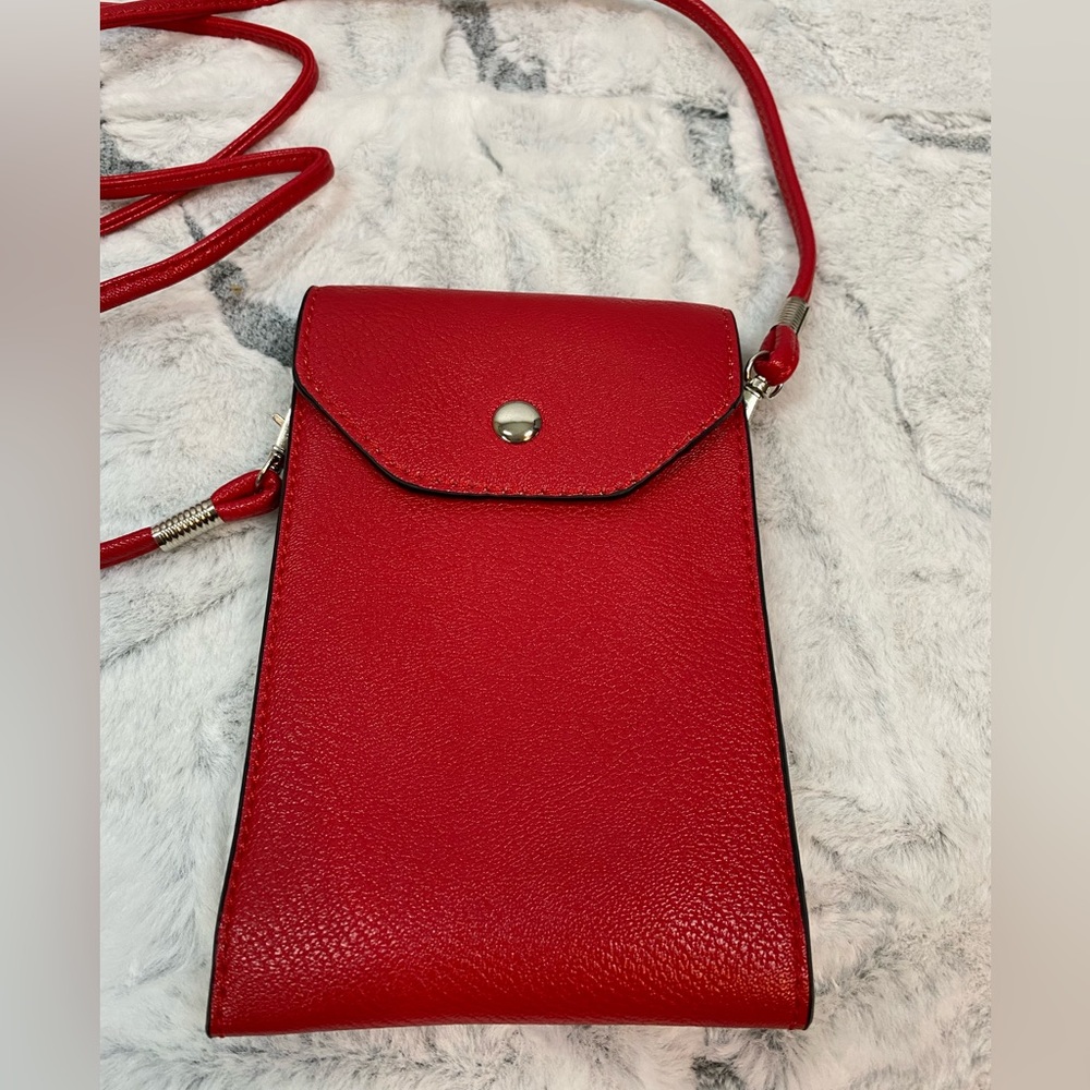 Red Small Cell Phone Crossbody Purse